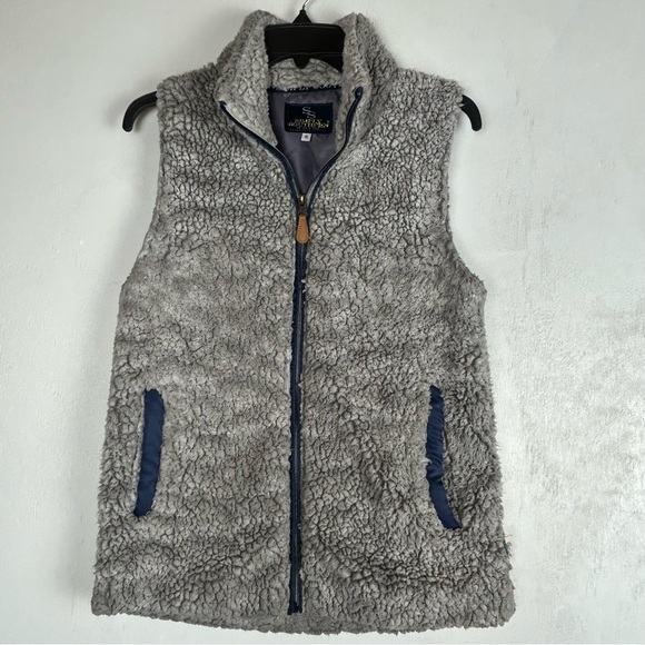 Simply southern Women’s faux fur vest size small lined gray - Picture 1 of 16